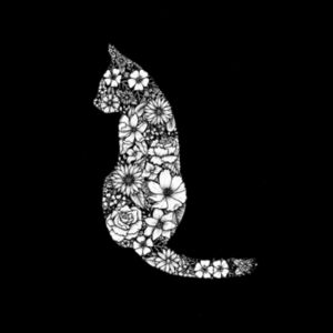 Floral Cat Women's Crew Design