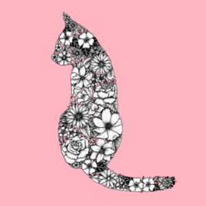 Floral Cat Tote Bag Design