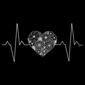Floral Heartbeat Maple Tee Design