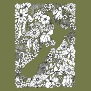 Monochrome Sea of Flowers Women's Mali Tee Design