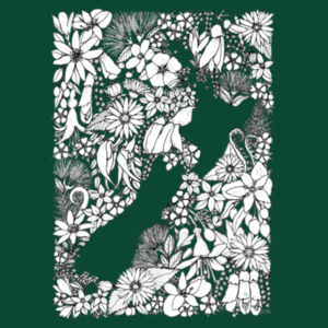 Monochrome Sea of Flowers Women's Maple Tee Design
