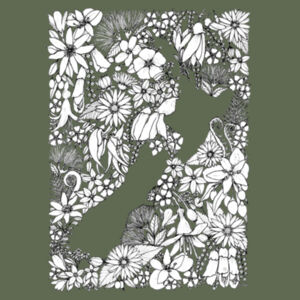 Monochrome Sea of Flowers Men's Staple Tee Design