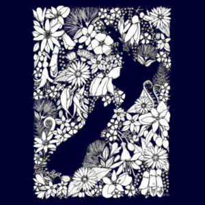Monochrome Sea of Flowers Kid's Tee Design