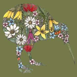 Colourful Kiwi Flora Tote Bag  Design