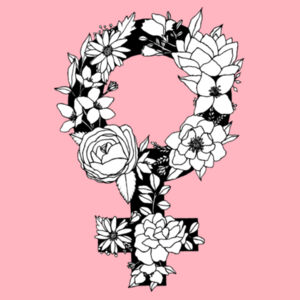 Monochrome Woman in Bloom Women's Maple Tee Design