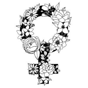Monochrome Woman in Bloom Women's Mali Tee Design