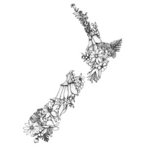 NZ Flora Tea Towel  Design