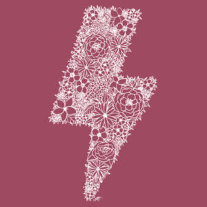Floral Lightning Women's Maple Tee Design