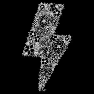 Floral Lightning Women's Crew  Design
