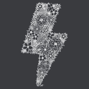 Floral Lightning Kid's Tee Design