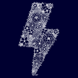 Floral Lightning Women's Long Sleeve Tee Design