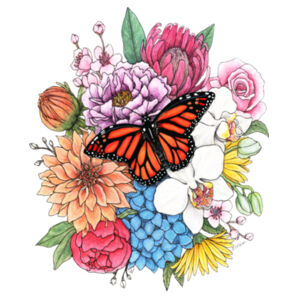 Monarch's Joy Tea Towel  Design