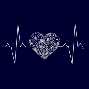 Floral Heartbeat Women's Long Sleeve Tee Design