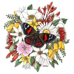 Red Admiral's Joy Cushion Cover Design