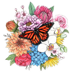 Monarch's Joy Cushion Cover Design