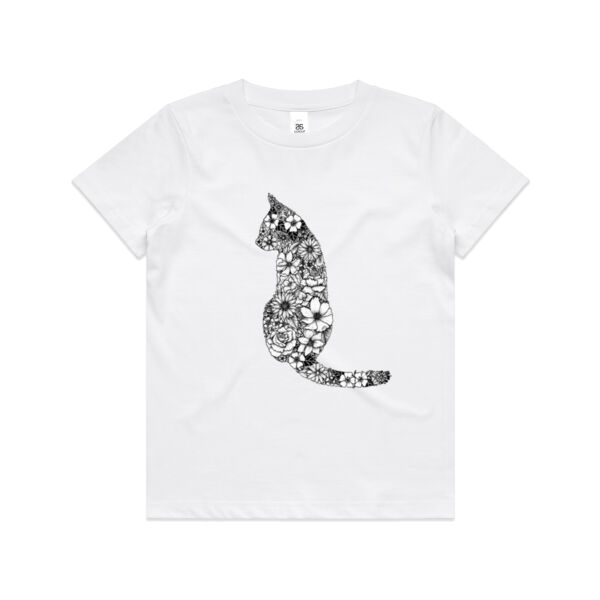 Floral Cat Kid's Tee Thumbnail
