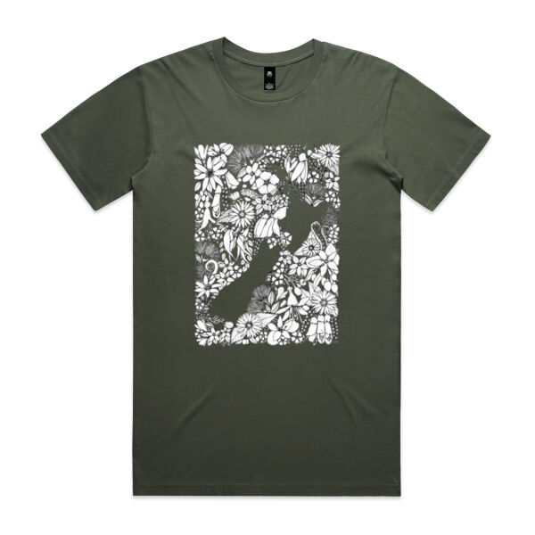 Monochrome Sea of Flowers Men's Staple Tee Thumbnail