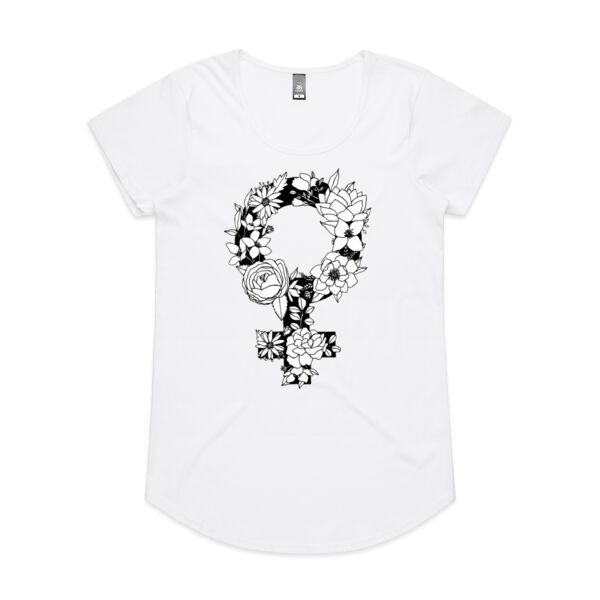 Monochrome Woman in Bloom Women's Mali Tee Thumbnail