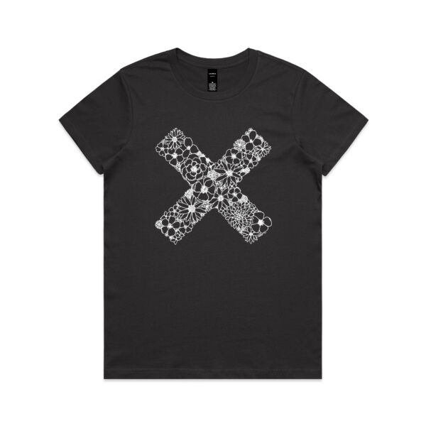 Floral Cross Women's Maple Tee Thumbnail