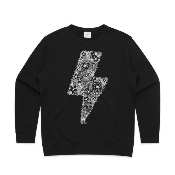 Floral Lightning Women's Crew  Thumbnail