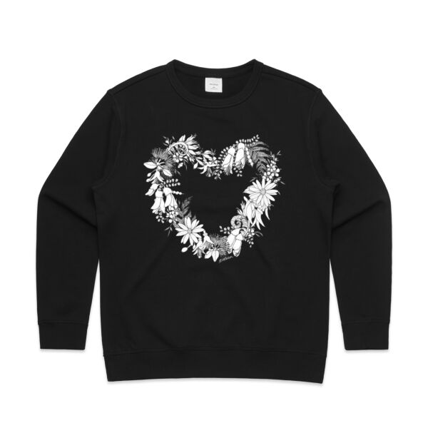 Monochrome Heart of NZ Women's Crew Thumbnail