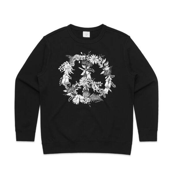 Monochrome Heart of NZ Women's Crew Thumbnail