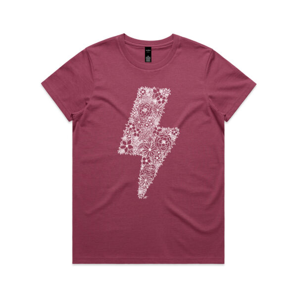 Floral Lightning Women's Maple Tee 2 Thumbnail